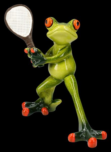 Lustige Frosch Figur - Tennis Ass