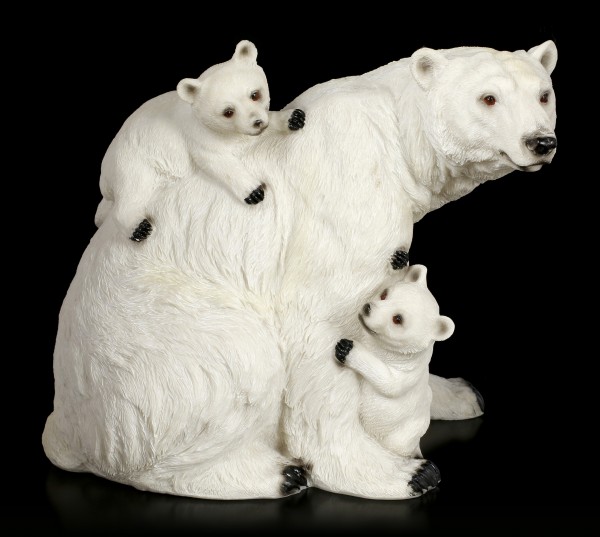 Eisbären Figuren - Mutter mit zwei Jungen