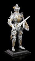 Knight Figurine with Dragon Shield and Sword