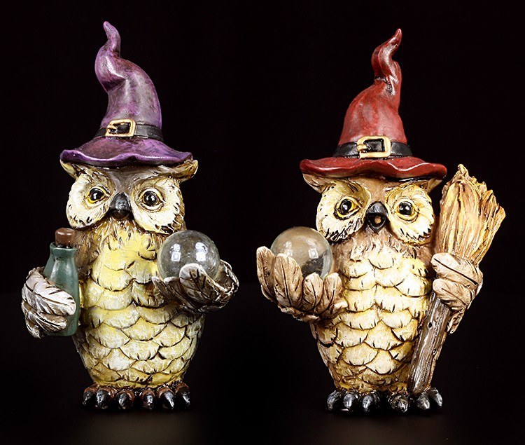 Owl Figurine Set of 2 - Sorcerer Harry