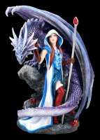 Drachen Figur mit Zauberin - Dragon Mage