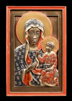 Wall Plaque Icon - Black Madonna of Czestochowa