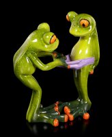 Funny Frog Figurines - Checking Pants