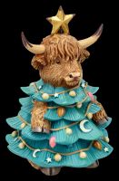 Highland Cow Weihnachtsbaum-Figur - Winter