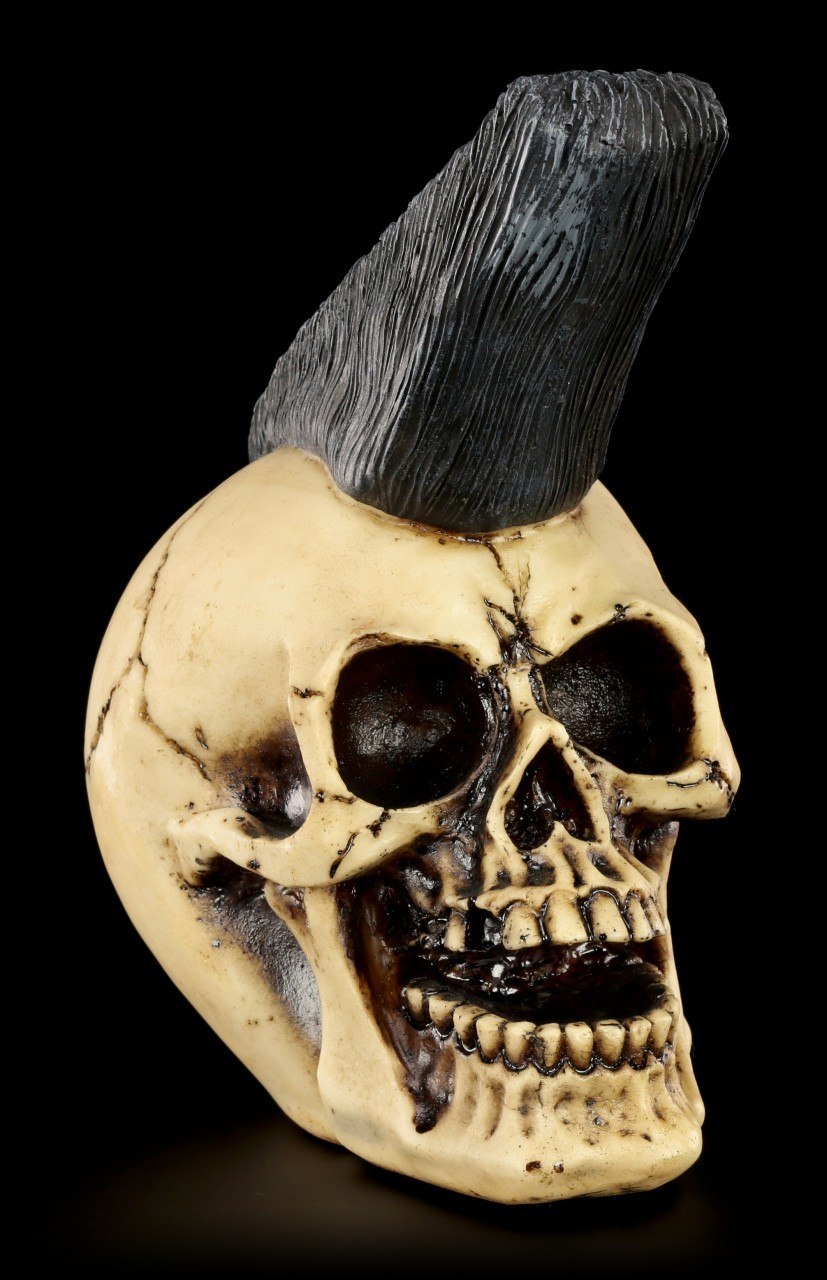 Skull - Mohican Punk Hairstyle