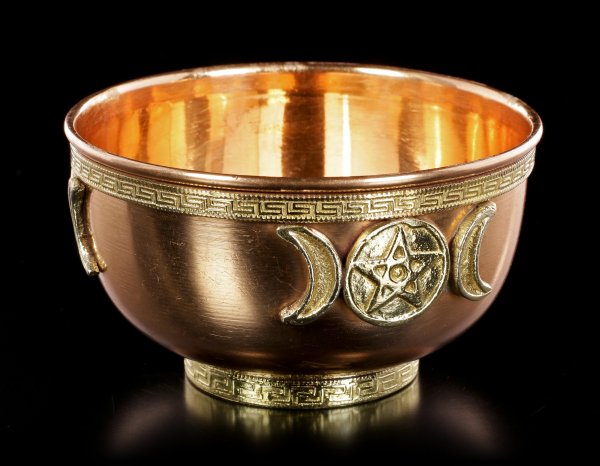 Ritual Copper Bowl - Triple Moon medium