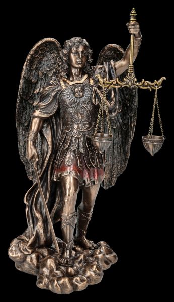 Archangel Michael Figurine with Scales and Sword