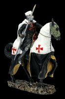 Deutsche Tempelritter Figur auf Pferd mit Speer