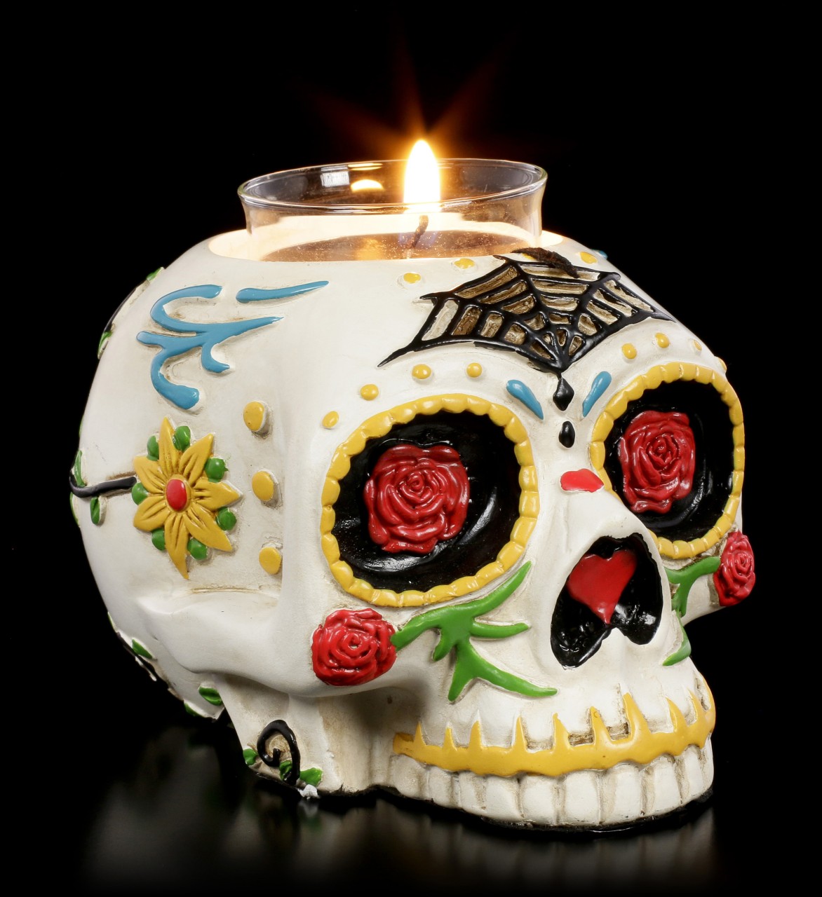 Skull Tealight Holder - Day of the Dead