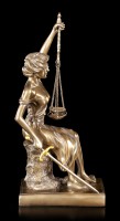 Sitting Justitia Figurine - Goddess of Justice