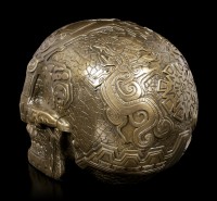 Totenkopf - Azteken Schädel - bronziert