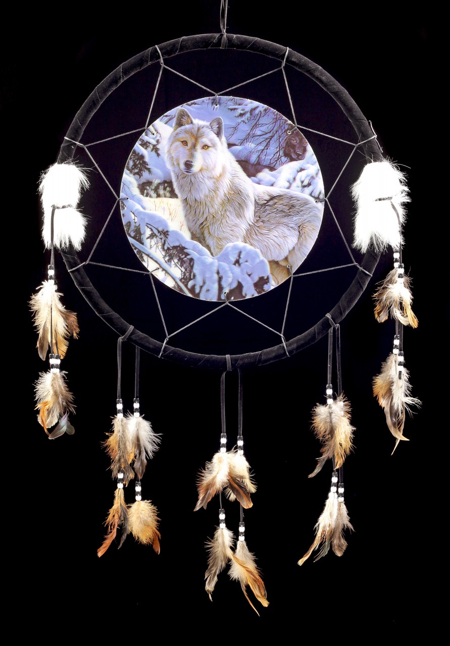 3D Dreamcatcher with Wolf - Natural Leader