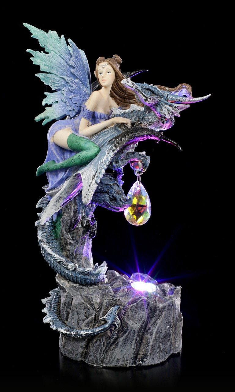 Fairy Figurine with Dragon LED - Safe and Sound