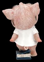 Witzige Schweinefigur im Hemd mit Krawatte - Patrick