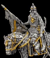 Wikinger Krieger mit Pferd und Axt - Zinn Figur