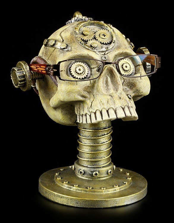 Brillenhalter - Steampunk Totenkopf