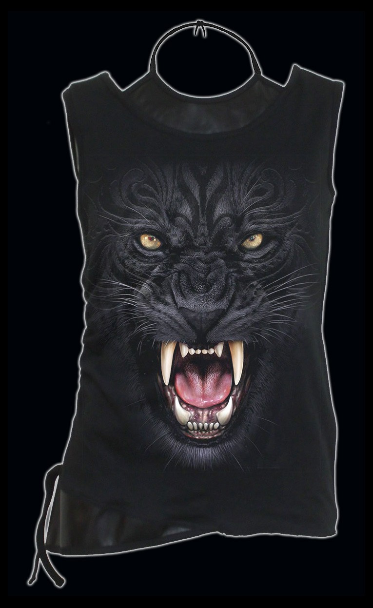 Tribal Panther - Spiral 2in1 PU Leather Vest