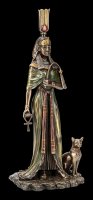 Nefertiti Figurine with Bastet and Ankh