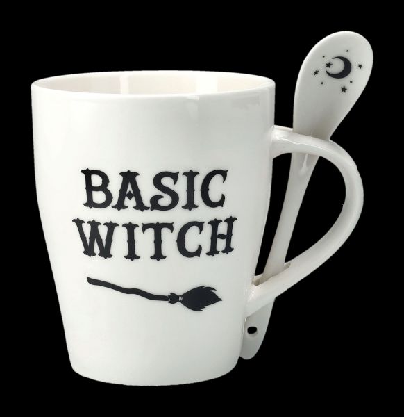 Kaffeetasse mit Löffel - Basic Witch