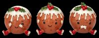 Christmas Pudding Figuren 3er Set - Drei weise Puddings