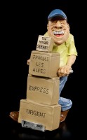 Funny Jobs Figur - Lachender Paketdienstler