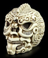 Skull - Aztec Cranium - White