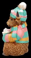 Highland Cow Winterfigur mit Kakao