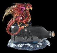 Drachenfigur mit Flaschenschiff - The Voyage