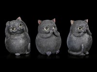 Three Fat Cats Figurines - No Evil