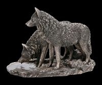 Wolf Figuren - Warriors of Winter - bronziert
