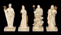 Olympic Gods Figurines with Temple Display
