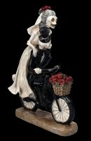 Skelettfigur - Hochzeitspaar auf Fahrrad