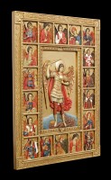 Wall Plaque Icon - Archangel Saint Michael - colored