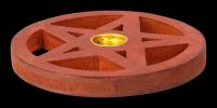 Wooden Incense Cone Holder - Pentagram