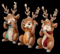 Rentier-Figuren 3er Set - Drei weise Rentiere