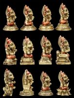 Ganesha Figurines - Set of 12