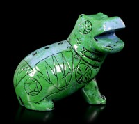 Ancient Egyptian Figurine - Green-Blue Hippo