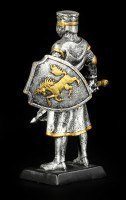 Kleine Ritter Figur mit Streitkolben und Schild