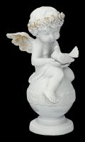 Engel Figur - Putte mit Taube