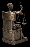 Sitting Justice Figurine on Throne - bronzed