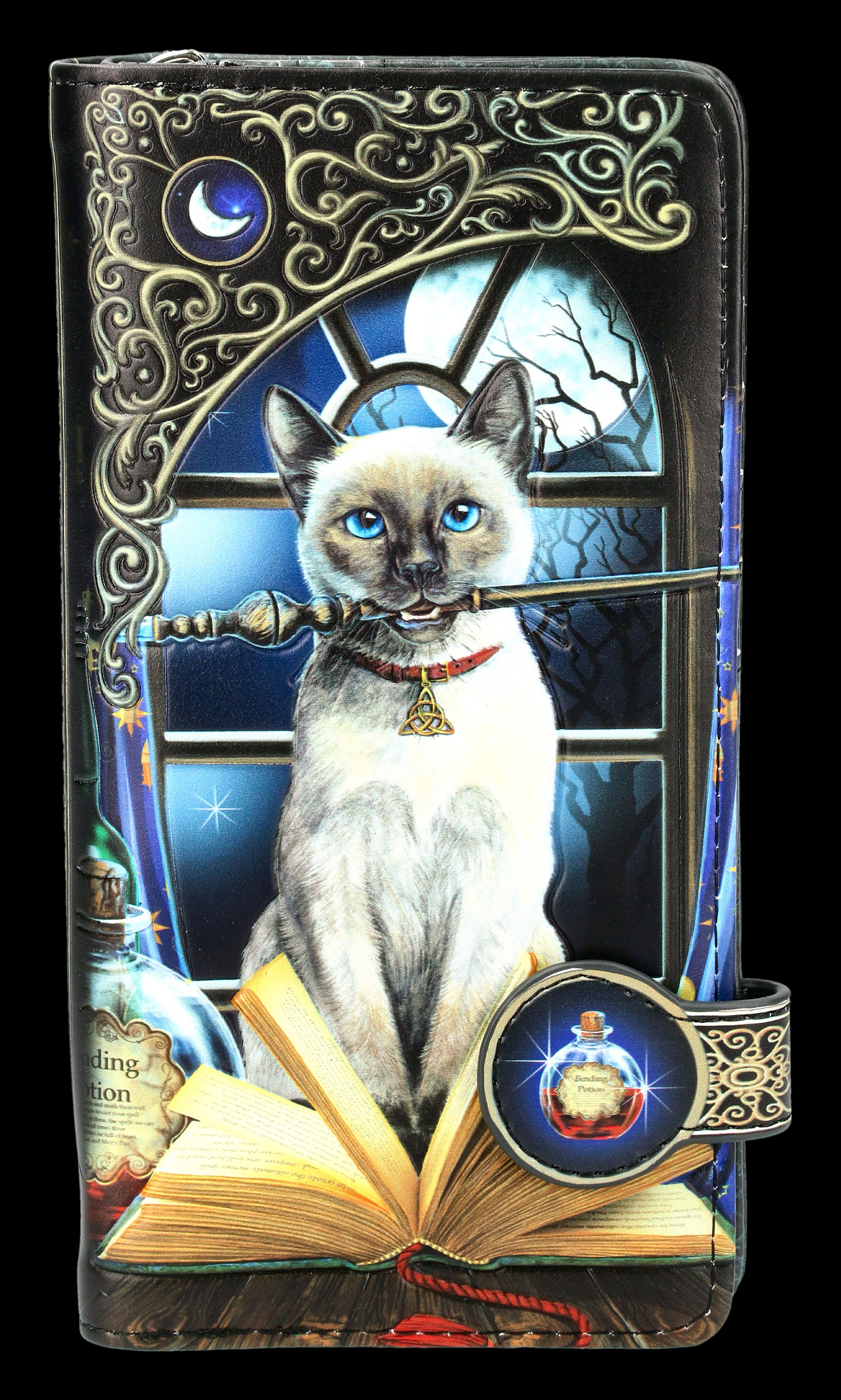 Geldbeutel mit Katze Absinthe geprägt Lisa Parker Geldbörse Portemonnaie