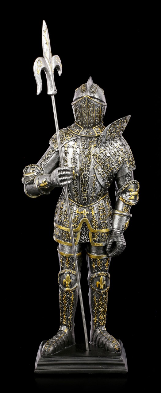 Knight Figurine with French Lilies