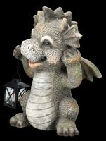 Garden Figurine - Happy Dragon with Lantern