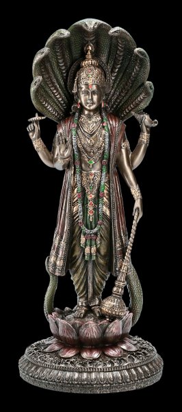 Vishnu Figur mit Schlange Shesha