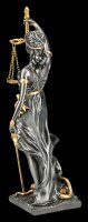 Small Justitia Figurine - Goddess of Justice - silver gold