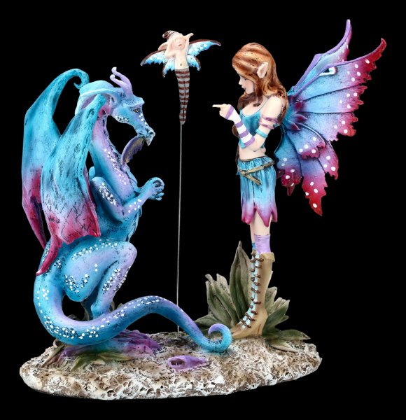 Elfen Figur mit Drache - Bad Dragon by Amy Brown