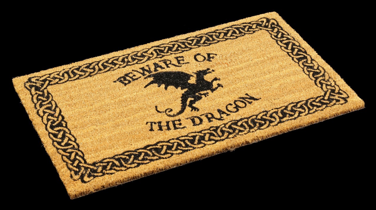 Fantasy Doormat - Beware of the Dragon