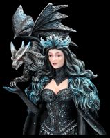 Fairy Figurine black - Dark Queen with Dragon