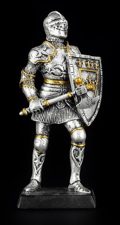 Small Knight Figure with Axe and Shield