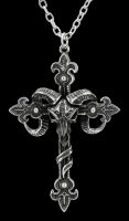 Halskette Totenkopf - Kreuz des Baphomet